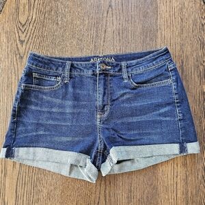 Arizona Jean Co Dark Blue Cuffed Jean Denim Shorts Size Juniors 11
